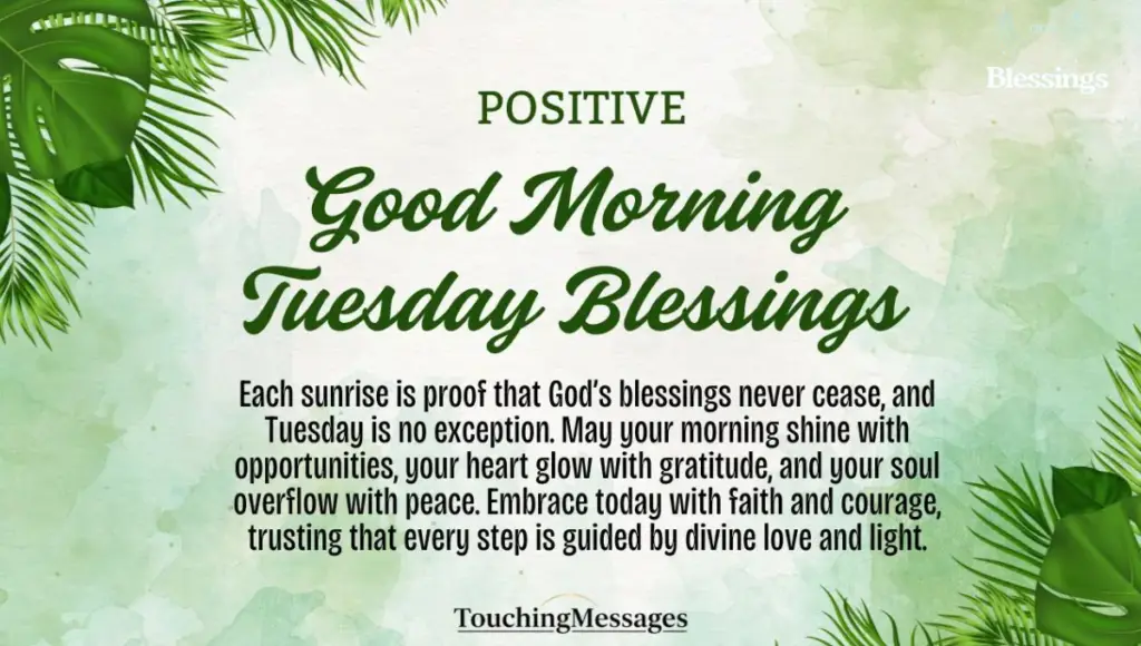 Good Morning Tuesday Blessings